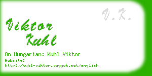 viktor kuhl business card